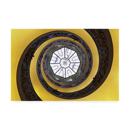 Philippe Hugonnard 'Dolce Vita Rome The Vatican Spiral Staircase Gold' Canvas Art,30x47